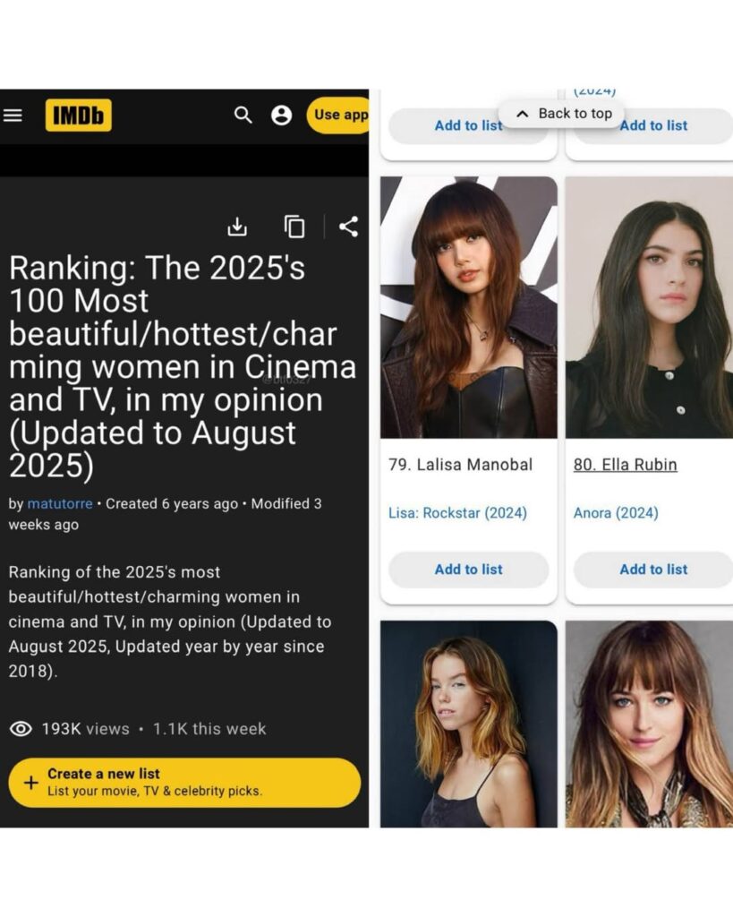 Lisa’s Acting Debut Earns Her A Spot On IMDb’s 
